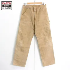 90s USA製 vintage Carhartt ダブルニー ダック ペインターパンツ メンズ 表記33×34サイズ