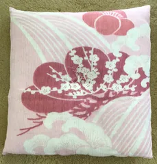 夏綿座布団3枚セット①　銘仙判　55㎝×59㎝(側サイズ)　自社工場　近江ちぢみ　手造り