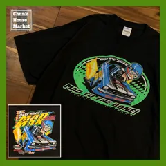 ドラッグレース モータースポーツ 両面プリント メンズ ブラック 黒 XL 古着 半袖 Tシャツ