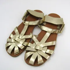 ザラ サンダル ストラップ 靴 レディース 36サイズ ゴールド ZARA 【中古】