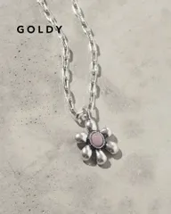 GOLDY ゴールディ レトロ カラー ストーン フラワー ネックレス 3250705