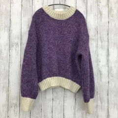 【 CLASSICALELF 】クラシカルエルフ 冬の”きゅん”映え ミックス糸バイカラーオーバーニット Mサイズ