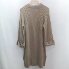 ◇ ⊇ SENSE OF PLACE センスオブプレイス ニット 長袖 膝下丈 ワンピース サイズF ブラウン系 レディース E  【1502060037808】