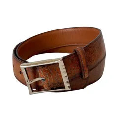 入手困難✨ ベルルッティ ベルト カリグラフィー 金具 レザー ブラウン系 Berluti】ベルルッティ カリグラフィ ベルト レザーメンズ ブラウン 茶