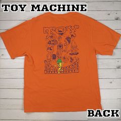TOY MACHINE/トイマシーン Tシャツ 半袖 バックプリント オレンジ Lサイズ