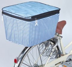 自転車カゴカバー 2段式 後ろカゴカバー スカイブルー OR-PB4 雨よけ 大きめ 自転車 後かごカバー 後ろカゴカバー 大型 防水 おしゃれ かわいい 二段式