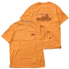 【新品未使用】 patagonia パタゴニア Tシャツ 半袖 73 スカイライン オーガニック Tシャツ メンズ  MENS 73 SKYLINE ORGANIC T-SHIRT 37534 オレンジ