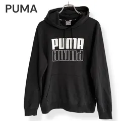 PUMA  プーマ メンズ レディース ウィメンズ パーカー スポーツウエア ブランドロゴ入り 黒 ブラック 599KZ