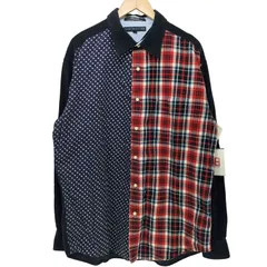 トミーヒルフィガー TOMMY HILFIGER パッチワーク ロングスリーブ コーデュロイシャツ メンズ  L