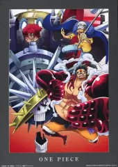 【中古】雑貨 モンキー・D・ルフィ＆トラファルガー・ロー＆ユースタス・キッド アートプレート -討ち入りバトル- 「一番くじ ワンピース 覇王ノ兆 with ONE PIECE TREASURE CRUISE」 H賞