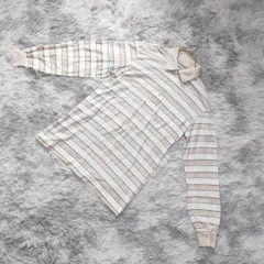 【arnold palmar】アーノルドパーマー  ポロシャツ【M】カジュアル  ボーダー柄  メンズ  ベージュ系  明るい薄茶色【送料無料】