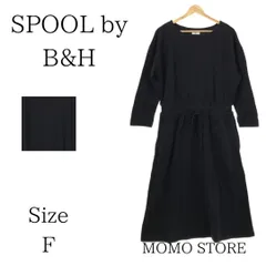 SPOOL by B&H スプールビーアンドエイチ ワンピース ロングワンピース キレイめ お洒落 長袖 レディース ブラック F 日本製
