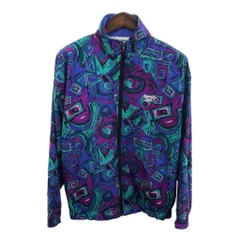 90年代 Reebok リーボック ナイロンジャケット スポーツ 総柄 マルチカラー (メンズ M) 中古 古着 Q3267