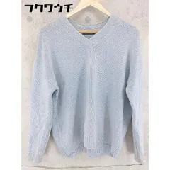 ◇ green label relaxing UNITED ARROWS Vネック ウール ニット 長袖 セーター ライトブルー レディース 【中古】 【1103010007805】