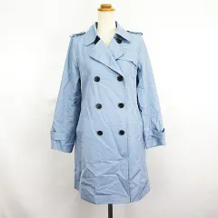 ハッシュアッシュ HusHusH 511-94003 トレンチコート 長袖 ロング丈 防花粉 撥水加工 S サックス ※EKMのサムネイル