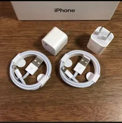 iPhone充電器ライトニングケーブル2本アダプター2個