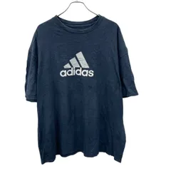 adidas 半袖プリントTシャツ 2XL ネイビー アディダス プルオーバー ビッグサイズ ブランドロゴ 古着卸 アメリカ仕入 a705-5927
