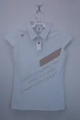 交換無料！ 超美品】DESCENTE(デサント) 白 鹿の子キャップスリーブシャツ その他