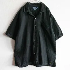 2024年最新】ralph lauren オープンカラーシャツ ブラックの人気