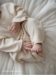 peekaboo【即納・送料無料】カヤボディスーツ kaya body suit　カバーオール　ベビー ロンパース ボンネット ビーニー new born set　韓国　出産祝い