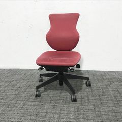 koeki 肘無オフィスチェア CHIARO(RD) 座昇降デスクチェアー完成品 