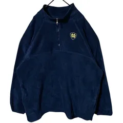 フリース ハーフジップ ジャケット ネイビー プルオーバー 2XL メンズ 長袖