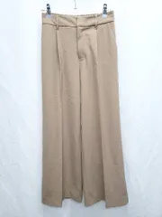 ◇ ⊂ nano universe ナノ ユニバース ワイド パンツ サイズ縦S 横S+ ライトブラウン系 レディース P  【1409090042126】