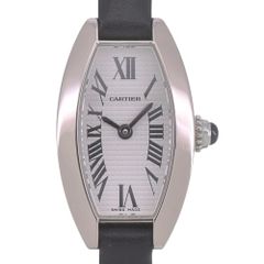 カルティエ CARTIER 2545 カルティエ ミニ トノーラニエール K18WG/レザー クォーツ レディース 良品 D#141560