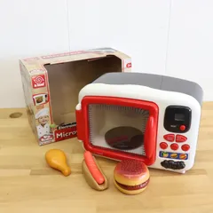 【美品】Electronic Microwave おままごとセット 電子レンジおもちゃ Red box レッドボックス 子ども用 おもちゃ 即日発送 ラクル玩具館