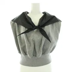 3.1 フィリップリム 3.1 phillip lim フーテッドタンクトップ hooded tank top スウェット トレーナー キーネック ノースリーブ フードスカーフ XS グレー 黒 ブラック /YTのサムネイル