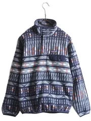 【お得なクーポン配布中!】 18年製 パタゴニア 総柄 ライトウェイト シンチラ スナップT レディース XS 古着 PATAGONIA プルオーバー フリース ジャケット ネイティブ