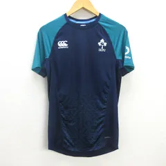 G■カンタベリー/CANTERBURY ドライTシャツ/ラグビーウェア RG33824【S】紺/men's/62【中古】■
