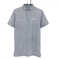 ★値下げ★【超美品】RLXラルフローレン 半袖ポロシャツ ネイビー×白 チェック ボタンダウン WICKING メンズ XS TP ゴルフウェア Ralph Lauren