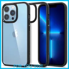 【在庫セール】Spigen iPhone13Proケース クリア 衝撃吸収 米軍MIL規格取得 透明 TPU バンパーケース 2重構造 耐衝撃 すり傷防止 黄変抑制 ワイヤレス充電対応 ウルトラ・ハイブリッド ACS03262 (マット・ブラック)