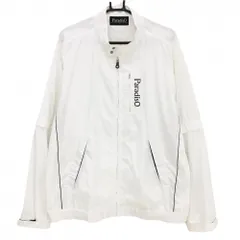 パラディーゾ 2WAYブルゾン 白×黒 袖着脱可 ジップポケット メンズ L ゴルフウェア Paradiso