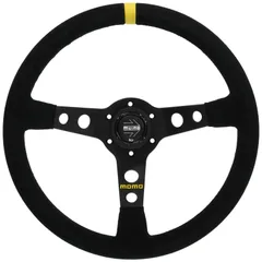 Amazon | 14インチ レザーステアリング ハンドル ディープコーン