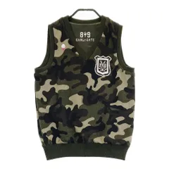 サイズ：0 PEARLY GATES パーリーゲイツ  リバーシブル ウール切替 ニットベスト カモフラ 迷彩柄 カーキ系 [240101334723] ゴルフウェア レディース ストスト