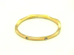 ■美品■ kate spade ケイトスペード ラインストーン バングル ブレスレット アクセサリー レディース ゴールド系 DH3507