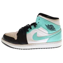 NIKE (ナイキ) AIR JORDAN 1 MID TROPICAL TWIST エアジョーダン1 トロピカルツイスト ミッドカットスニーカー ホワイト/.ブラック/グリーン US9.5/27.5cm 554724-132