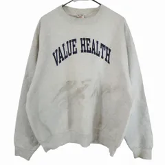 90年代 USA製 FRUIT OF THE LOOM VALUE HEALTH スウェット カレッジ グレー (メンズ L) 中古 古着 O3405