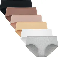 [INNERSY] ショーツ レディース  パンツ Mサイズ インナーショーツ 下着 綿 女性用 肌着 食い込まない 深め ６枚セット Mサイズ  FT R10154