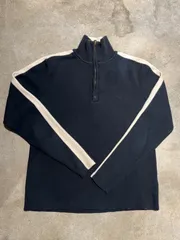 キッズ古着 LAUREN ラルフローレン ハーフジップラインニット 子供服