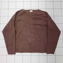 ◇ ⊂ アーバンリサーチ シンプル系 長袖 Vネックニットシャツ サイズ1 ブラウン系 レディース E  【1509100032663】