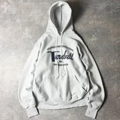 90s USA製 Lee 企業物 3段 プリント RWタイプ スウェット フード パーカー XL / 90年代 アメリカ製 オールド 企業 リバース グレー