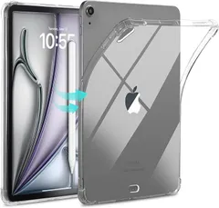 EAMPANG iPad air 11インチ ケース 第6世代 M2 2024/ Air 10.9インチ カバー 第4/5世代 (2020/2022),ケース 専用 透明 四隅 厚くする 落下防止tpu 耐衝撃 ソフト シリコン 取り外し可