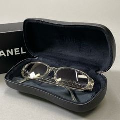 j3 《美品》 CHANEL シャネル マトラッセ サングラス 53□17 クリア  