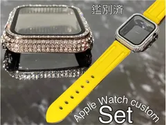 シルバー　イエロー　アップルウォッチ ケースカバーApple Watch. Dラバーベルト ラバーバンド キラキラカバー ケース 鑑別済み 最高品質
