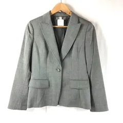 ジバンシー Givenchy BOUTIQUES ジャケット ウール シルク スリット 肩パッド グレー系 38サイズ 809890のサムネイル
