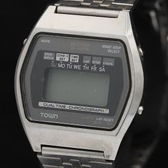 RICOH リコー 日本製 電池新品 ビンテージ デジタル腕時計 デュアル 