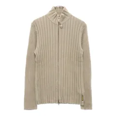 ARMANI JEANS (アルマーニ ジーンズ) フロントジップ ニットセーター ベージュ F11030-14のサムネイル
